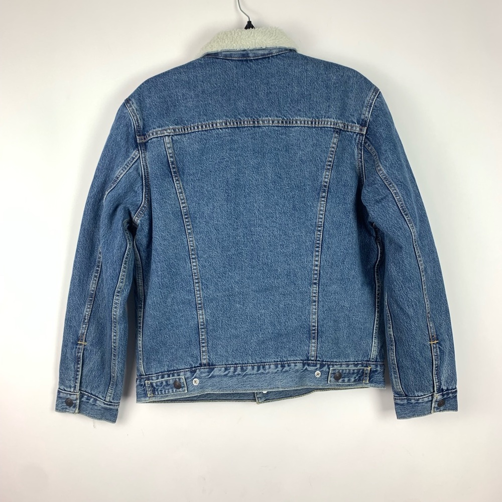 Levi’s Mens Trucker Sherpa Denim Jacket - Picture 2 of 5